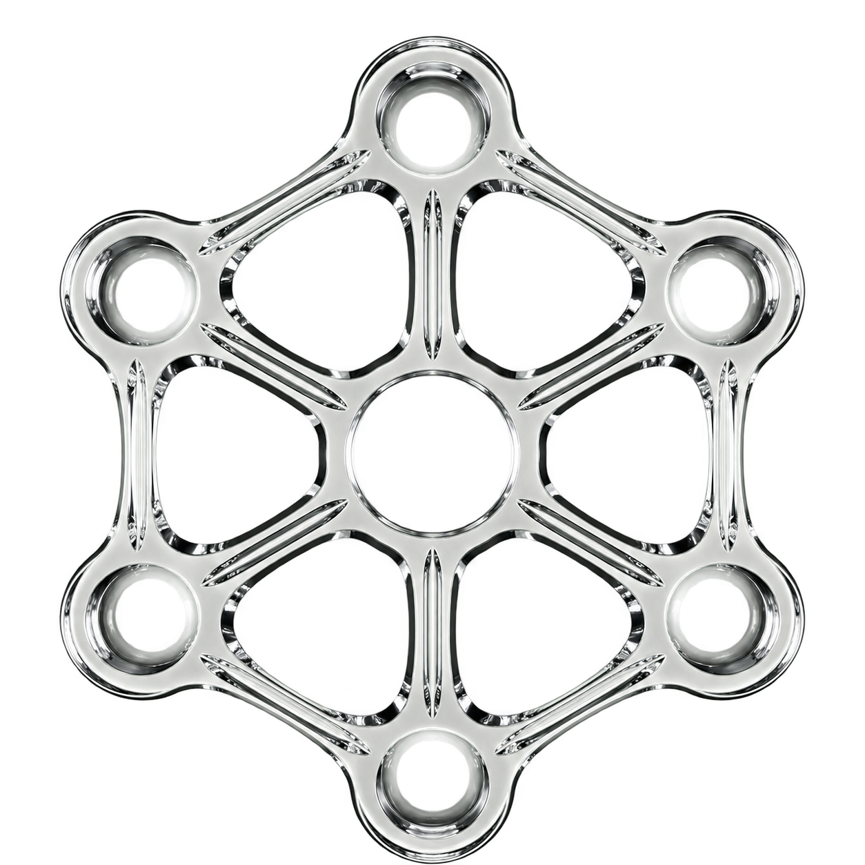 A floating cut-glass network connecting six security context nodes.